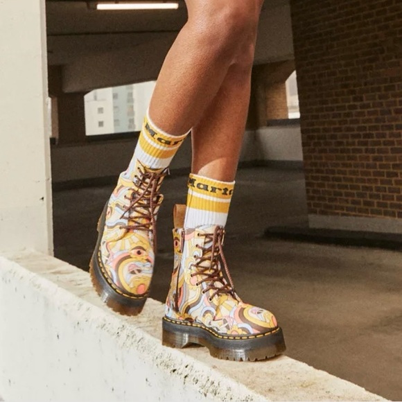 Dr. Martens vegan jadon boot retro canvas platforms - Picture 5 of 11